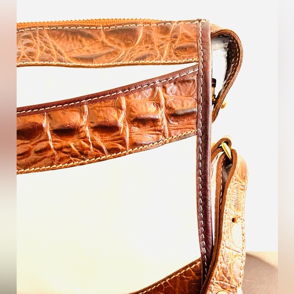 BRAHMIN Croc embossed leather multifunctional Shoulder/Crossbody/clutch bag - Picture 8 of 14